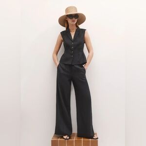 Me+Em Shirred Waist Tailored Vest with Pants set Size XS